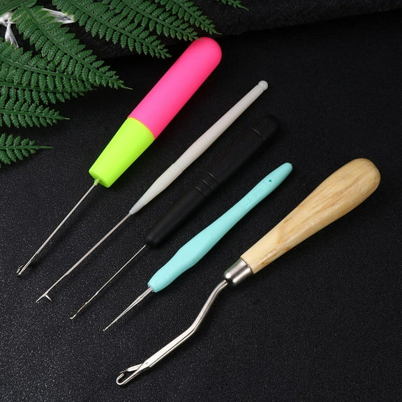 DECOMELODY 11Pcs Dreadlock Weaving Needle for Hair Styling Braiding Chunking Making Dreadlocks Metal Knitting Tools
