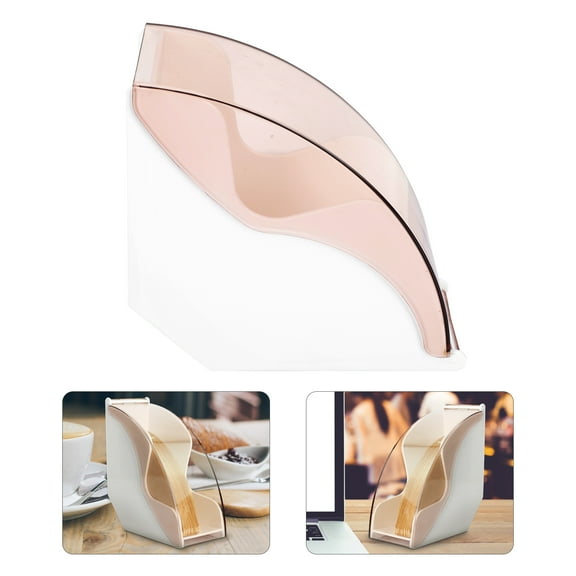 DECOMELODY 1Pack Design Coffee Filter Paper Rack Transparent White 9.24X5.31X2.95in for Coffee Filter Paper Storage