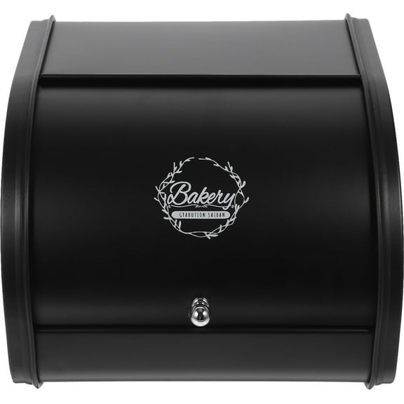 DECOMELODY 1Pack Powder Coated Iron Rectangular Bread Box for Kitchen Countertop 10.02X9.94X7.47in