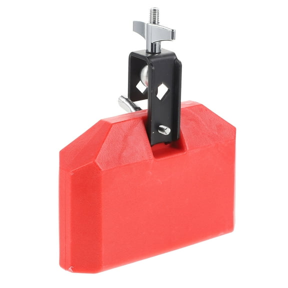 DECOMELODY 1Pack Professional Cow Bell for Drum Kit in Red Color for Music Lovers 17x5.9x1.97in