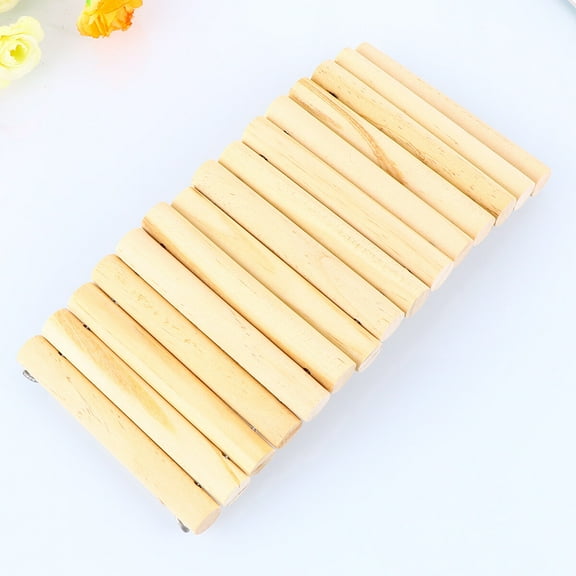 DECOMELODY 1Pack Small Pet Tunnel Wood Tunnel Tube for Hamster Arch Bridge Pet