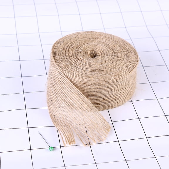 DECOMELODY 1Pcs Jute Rope Weaving Webbing Light Brown 39In For Diy Crafts Decoration Home Craft