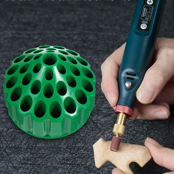 DECOMELODY 1Pcs PP Drill Bit Storage Case for Carving Tools Compact Organization 10.7x10.7x8.3in