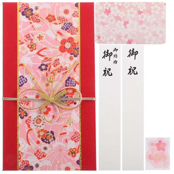 DECOMELODY 1Pcs Red Paper Wedding Money Envelope for Fancy Envelopes for Money Retro Chinese Style