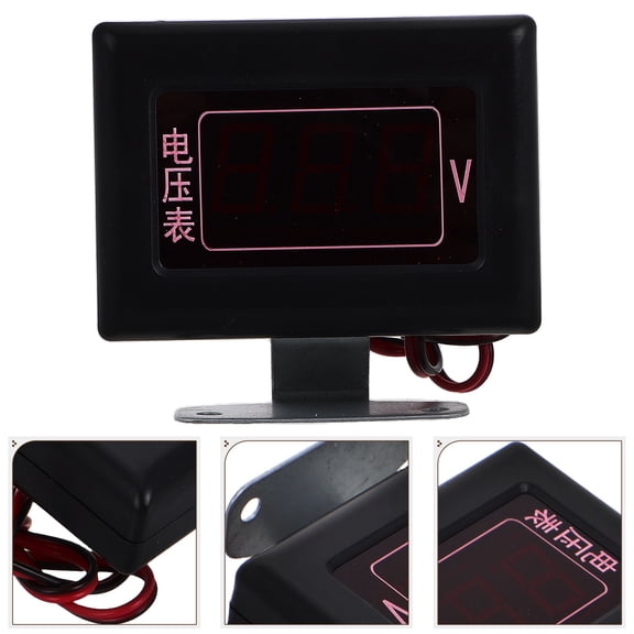DECOMELODY 1Set High Precision Digital Voltmeter for Cars and Trucks 2.56X1.77X0.79In