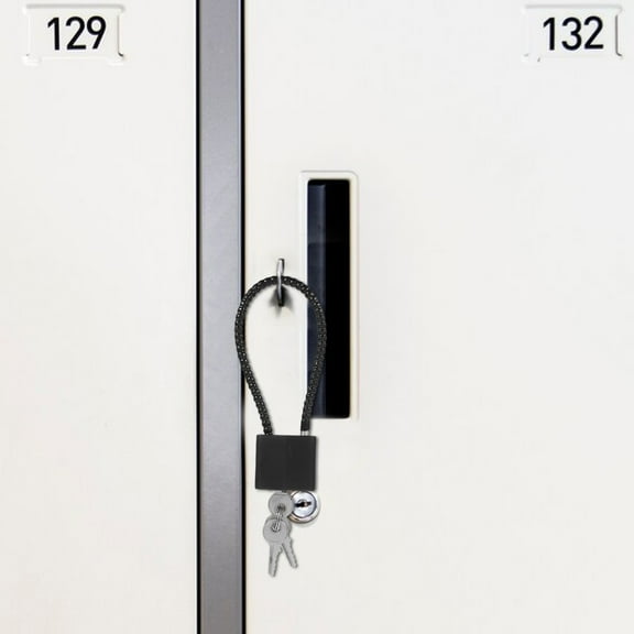 DECOMELODY 1Set Metal Rectangular Cabinet Lock for Secure Storage Gym Locker Black 12.00X3.30X1.50CM