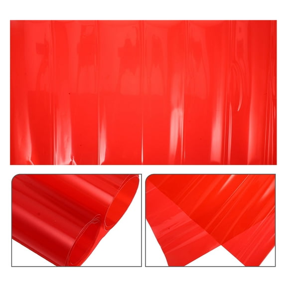 DECOMELODY 1Set Red PVC Headlight Tint Film for Decals for Cars 15.7 x 23.6In