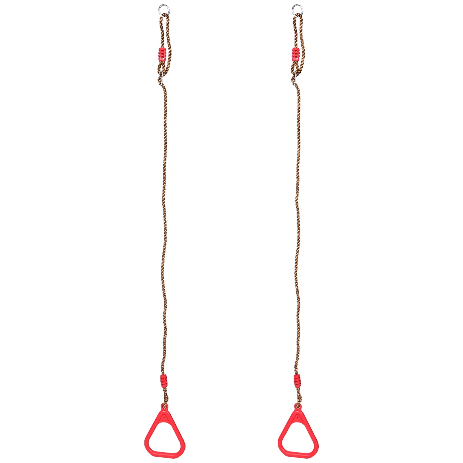 DECOMELODY 2Pcs Round Red Gymnastic Rings for Pull-ups Push-ups and ...