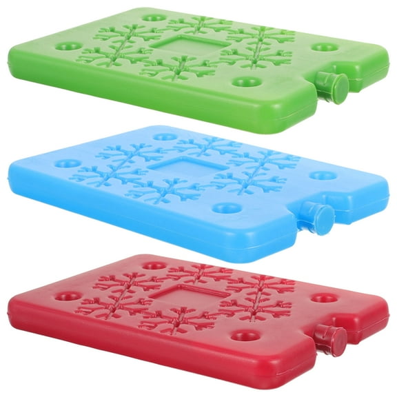 DECOMELODY 3Pcs Multipurpose Cooler Ice Holders Rectangular Plastic Ice Pack for Outdoor Activities
