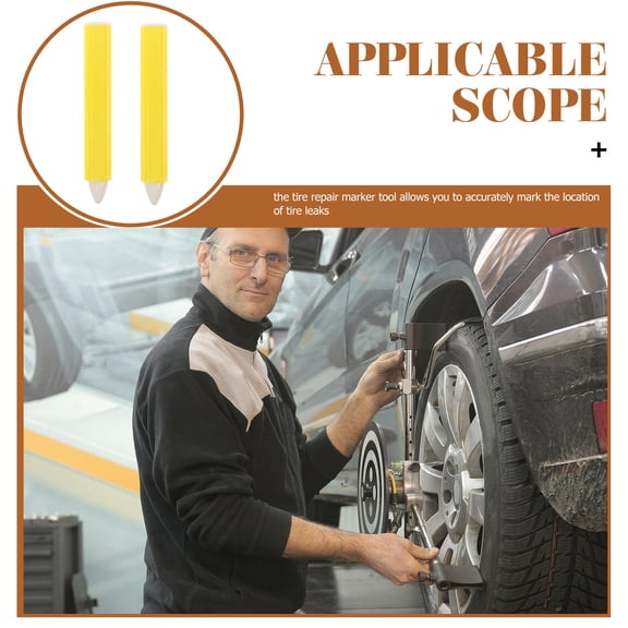 DECOMELODY 4Pcs Tire Crayon Wax Assorted Color for Tire Repair and Automotive Maintenance