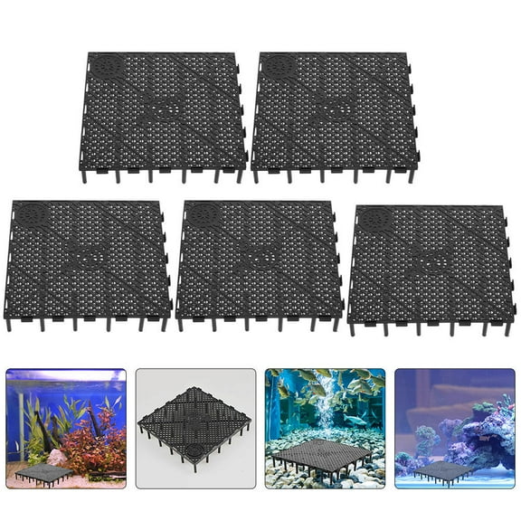DECOMELODY 5Pcs Aquarium Grid Divider With Water Flow Through Function Flat 15x15cm 2.7in