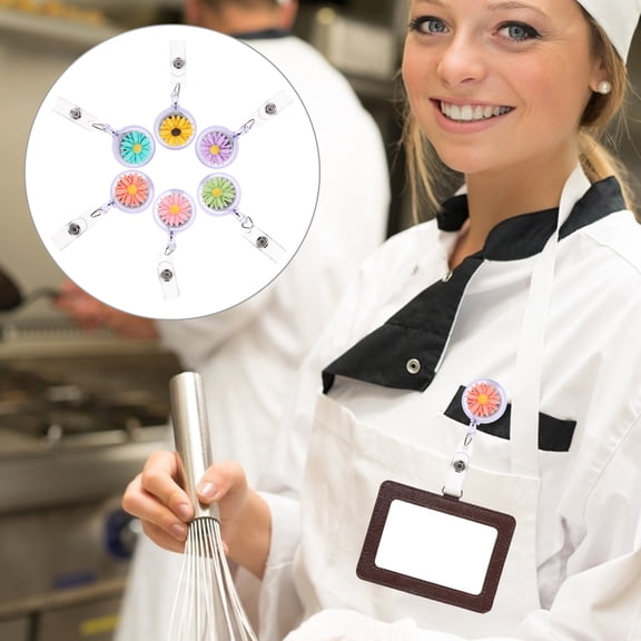 DECOMELODY 6Pcs Security Badge Holder for Employees with Lightweight Design