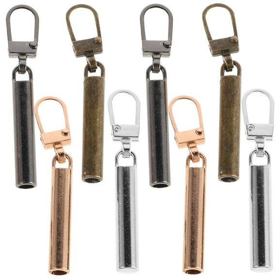 DECOMELODY 8Pcs Metal Zipper Pulls for Purses and Jackets with Sleek Design and Durable Construction
