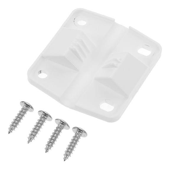 DECOMELODY Cooler Box Hinges 1Set White Plastic Replacement Parts Kit For Insulated Boxes Stable Opening 5.60X5.00X1.20In