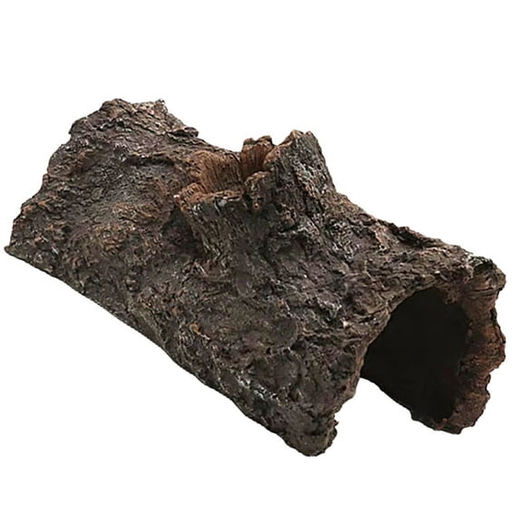 DECOMELODY Fish Tank Rock Cave Dark Brown Resin Aquarium Hide Small Cave for Fish Tank Decorations 1Pcs 11.4X5.7X5.1in
