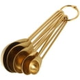 thumbnail image 1 of DECOMELODY Golden Spoon Measuring Set 430 Stainless -Engraved Measurements For Baking Cooking 1 Set, 1 of 8