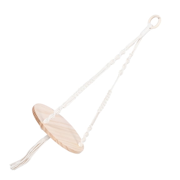 DECOMELODY Home Decor Shelf 1Pack Flowerpot Rack Wall Hanging Tapestry Frame Cotton Thread Knitted Design