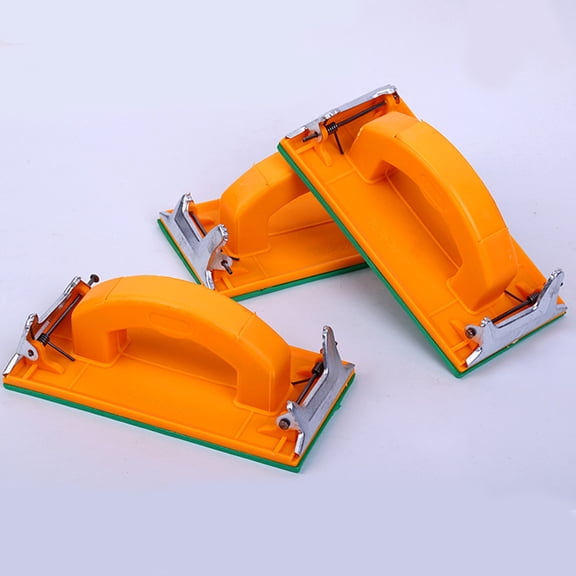 DECOMELODY Right Angle Hand Sander for Crafts with Ergonomic Rubber Handle Orange