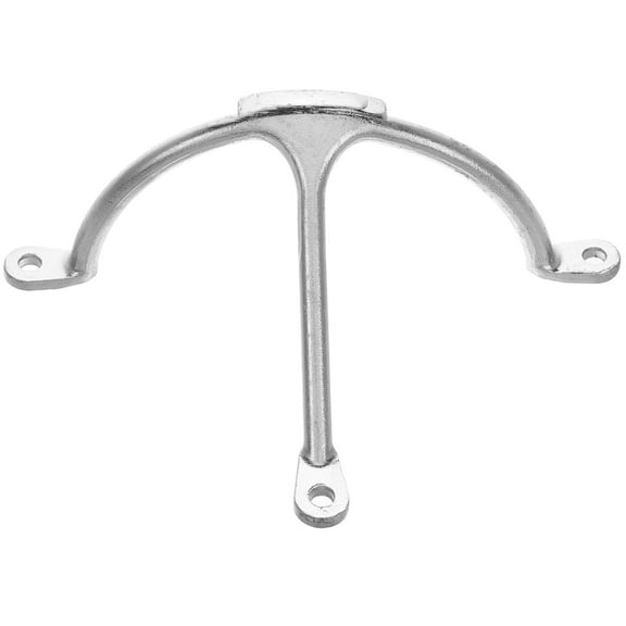 DECOMELODY Silver 3-Prong Bracket 1Set For Rvs 15.8X3.7X0.2Inch Arched Shape Sleek Design Marine Use