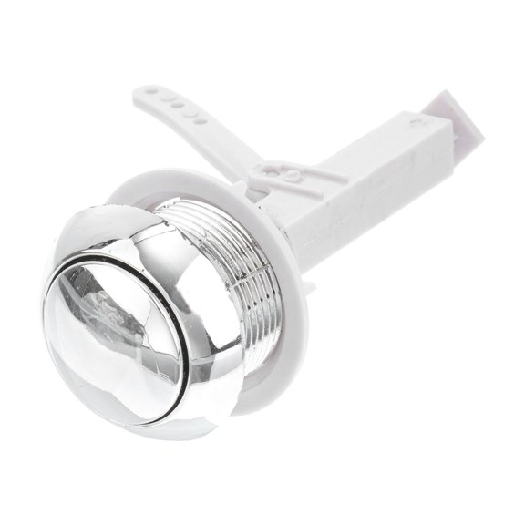 DECOMELODY Silver Round Toilet Push Buttons 1Pcs 3.9x2.0x2.0in