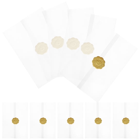 DECOMELODY Translucent Tracing Paper Envelopes for Invitations and Cards White Retro Design Great for Storage 5.5 x 4.1 Inches