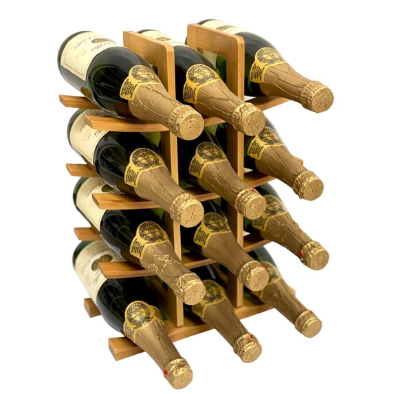 DECOMIL - 12 Bottle Samurai Style Stackable Modular Wine Rack Wine ...
