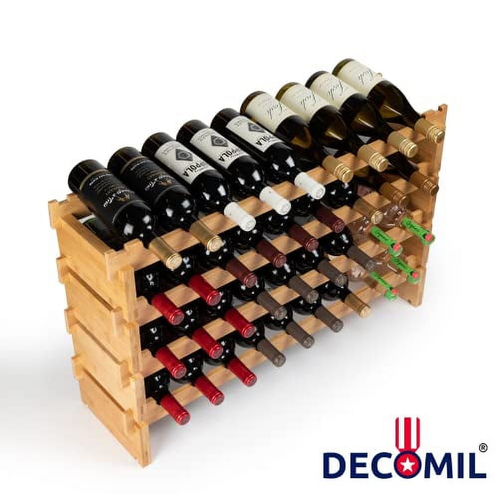 36 Bottle Large Wine Rack, Stackable & Modular Wine Storage