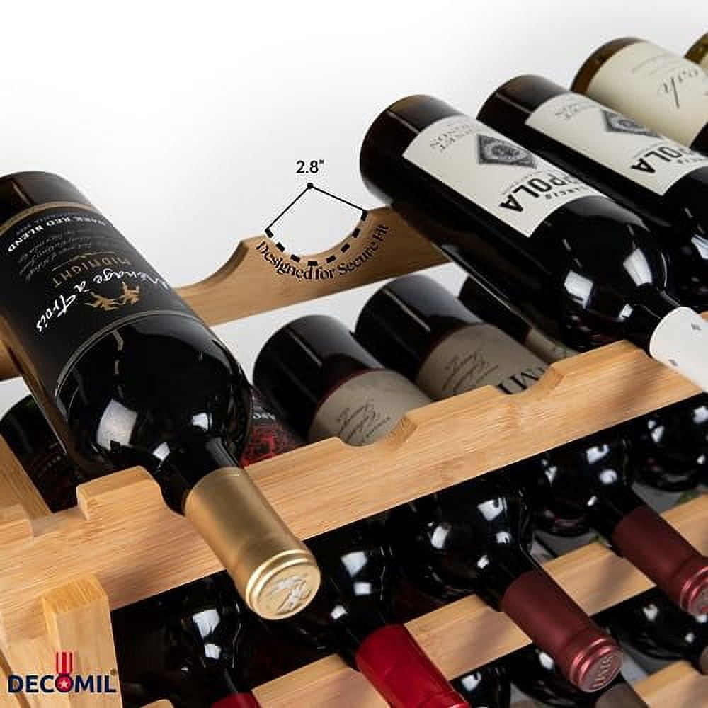 DECOMIL - 36 Bottle Large Wine Rack, Stackable & Modular Wine Storage ...