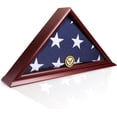 thumbnail image 1 of DECOMIL 5x9 Flag Display Case for Burial Flag, Solid Wood Shadow Box, Wall Mount or Freestanding, 1 of 5
