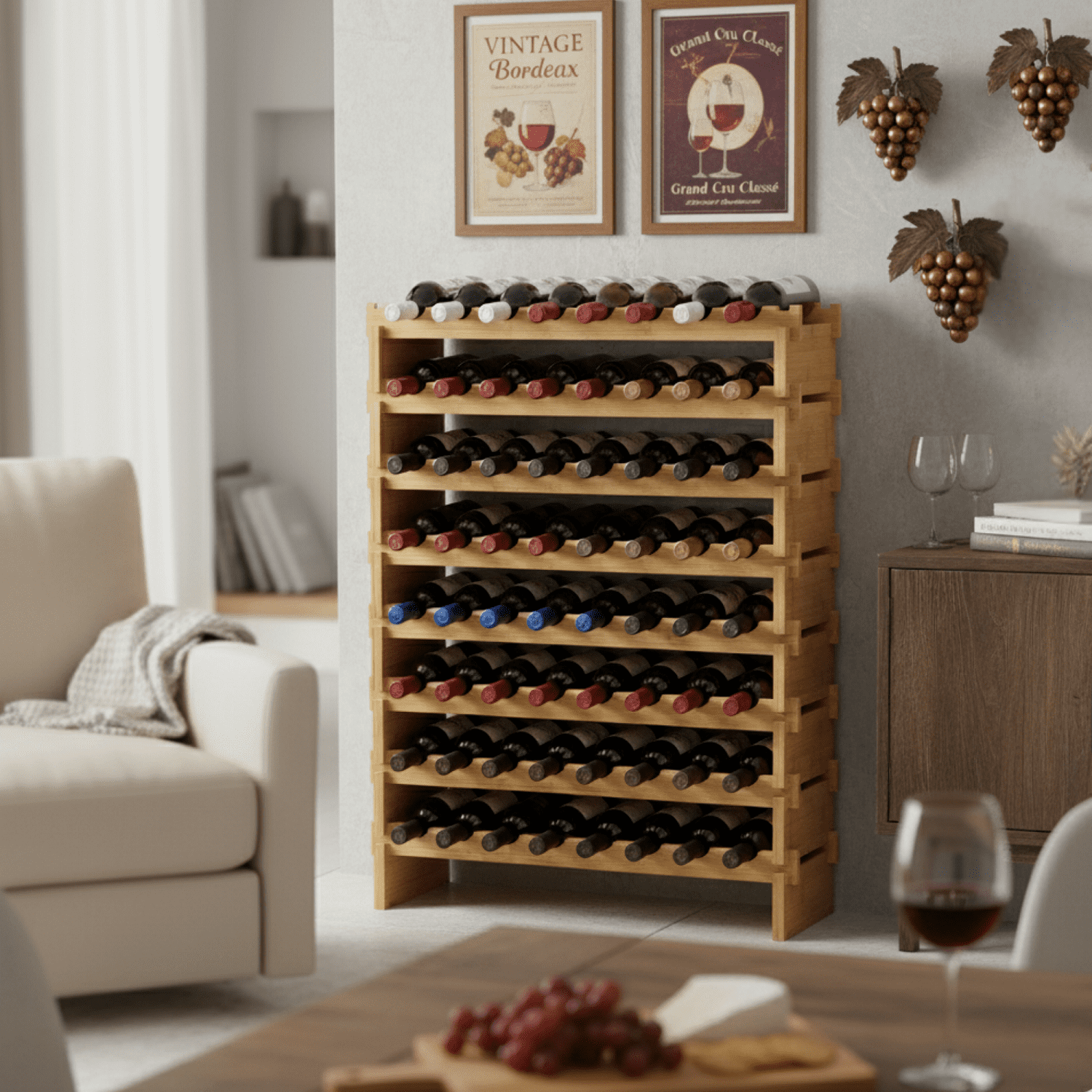 Wine Cellar Stackable Wine Racks Amazon Smartxchoices 96 Bottles