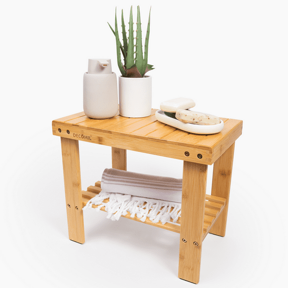 DECOMIL- Bamboo Shower Bench (BenchStyle16')