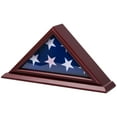 thumbnail image 1 of DECOMIL - Flag Display Case, 3'x5' (Not for Burial Flag), Solid Wood, Cherry Finish, 1 of 7