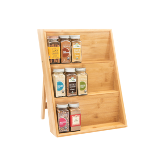 Seville Classics Expandable Bamboo Spice Rack Step Shelf Cabinet Organizer  BMB17087 - The Home Depot