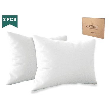 DECOMIL- Luxury Sleeping Pillows,0 Cotton, 3 Standard Size Options (2 Packs) (Twin)