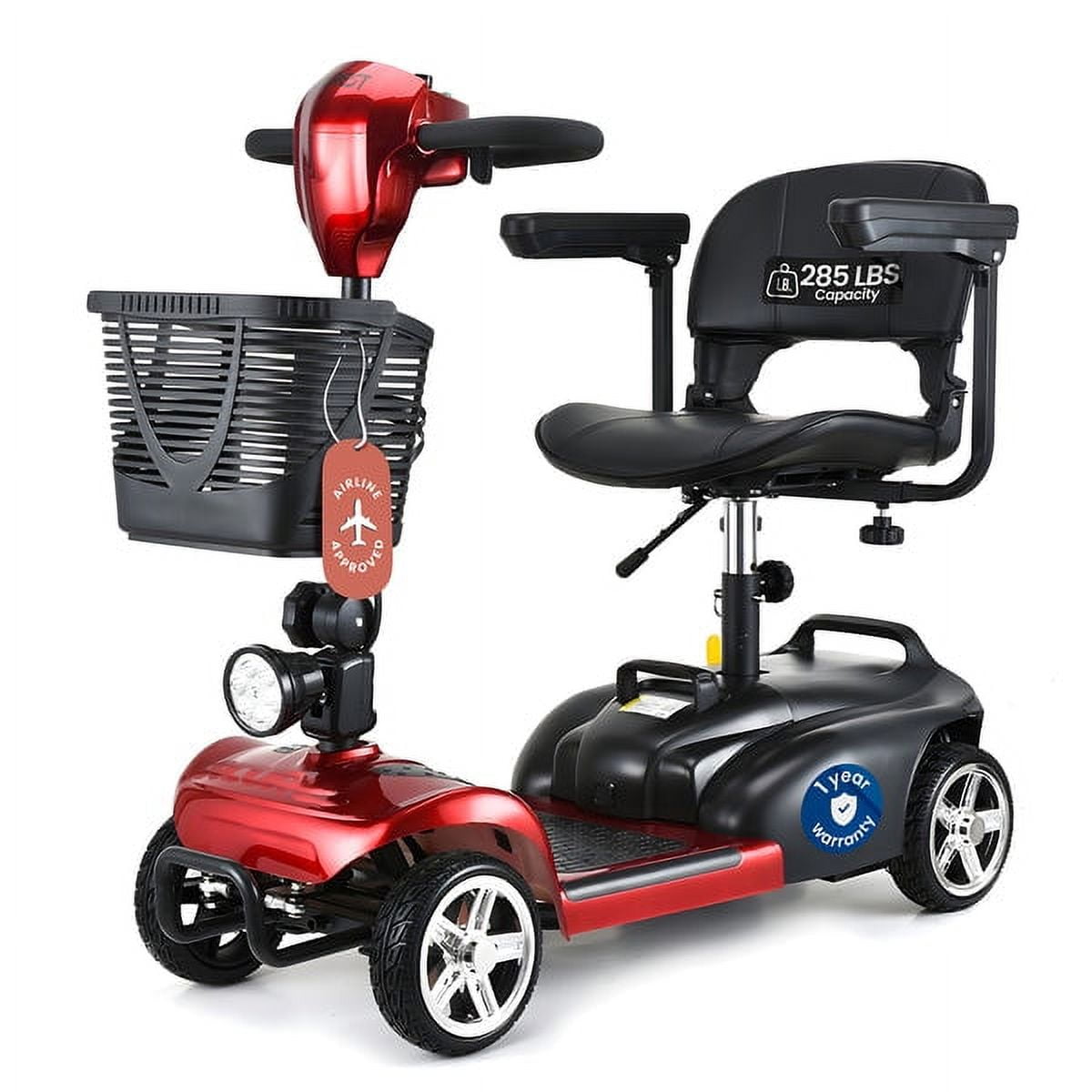 Portable Mobility Scooter for Seniors, Foldable Electric Powered Scooter. 300 LBS