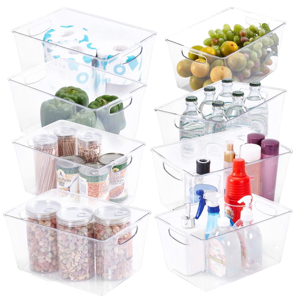 Clear Storage Bins, Multipurpose Pantry Organizer for Kitchen