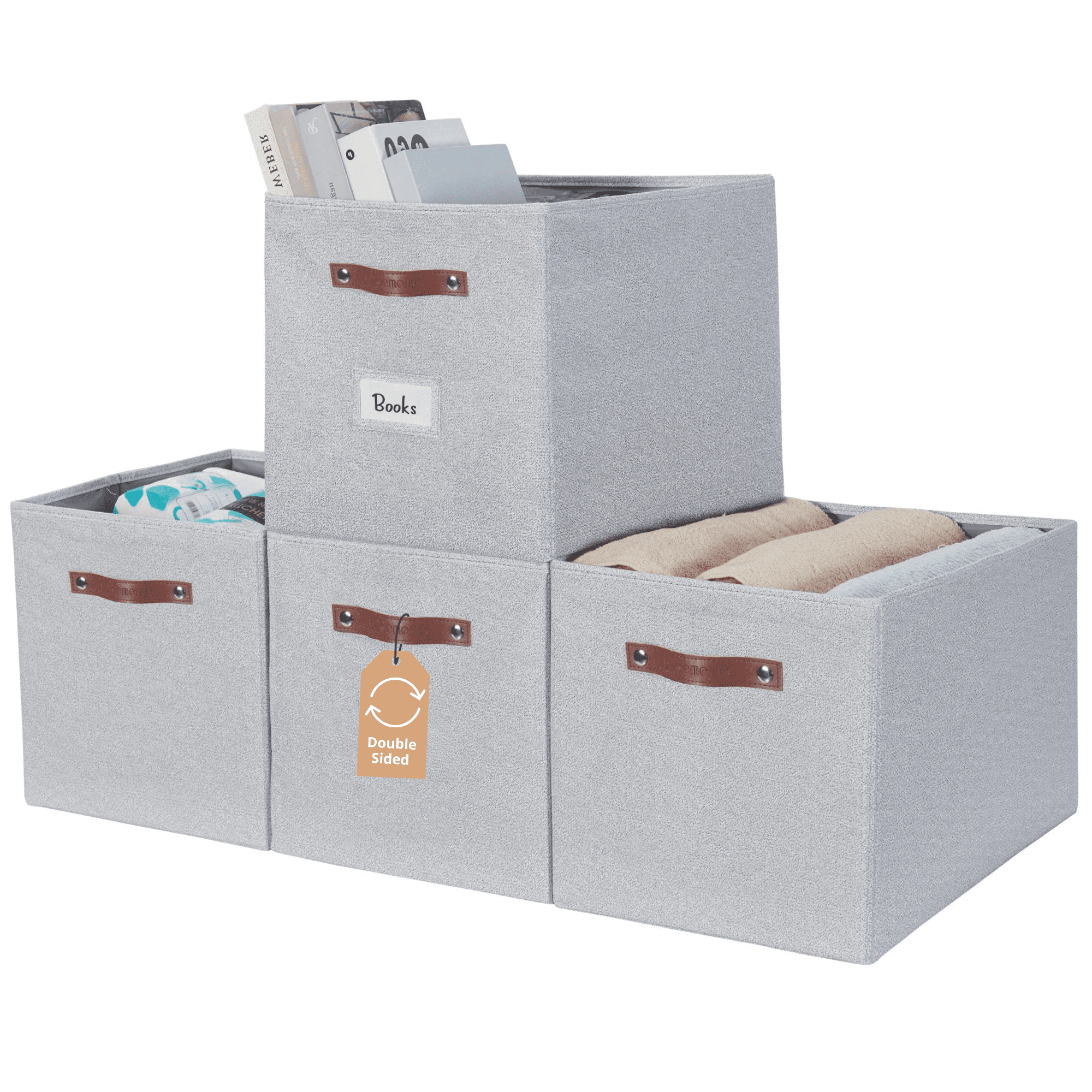 DECOMOMO Cube Folding Fabric Bins 13