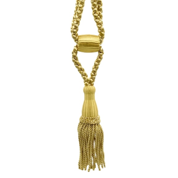 DECOPRO Beautiful Curtain & Drapery Tassel Tieback, Adjustable Cord Length with Elegant Bullion Design, Tassel Length 5 1/2" (14cm), Spread 24" (61cm) # TBC055SPR24, #PR07 Sold Individually