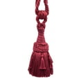 thumbnail image 1 of DECOPRO Beautifully Handcrafted Curtain & Drapery Tassel Tieback with Matte Finish, Tassel Length 6" (15cm), Spread 30" (76cm) # TBEMP6, Wine Red #J18 (Burgundy Red) Set of 4, 1 of 1