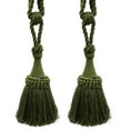 thumbnail image 1 of DECOPRO Decorative Curtain & Drapery Tassel Tieback Handcrafted with Victorian Design, Tassel Length 8" (20cm), Spread 30" (76cm) # TBDK8, Dark Sage Green #L58 (Dark Olive Sage Green) Set of 2, 1 of 2
