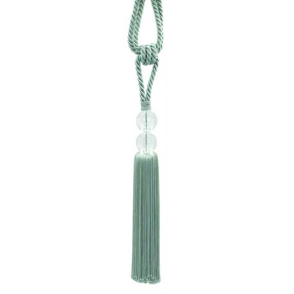 DECOPRO Elegant Acrylic Crystal Curtain & Drapery Tassel Tieback with Faceted Beads, Tassel Length 9" (22.5cm), Spread 35" (88.5cm) # TBCRYS9, #9535 Sold Individually