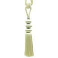 thumbnail image 1 of DECOPRO Elegant Curtain & Drapery Tassel Tieback, Contemporary Design, with Silver Metal Accents, Tassel Length 10" (25cm), Spread 26" (66cm) #TBMD10, Cream Ivory #A2 (Ivory / Cream) Sold Individually, 1 of 1