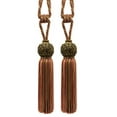 thumbnail image 1 of DECOPRO Raja Collection Beautiful Curtain & Drapery Tassel Tieback with Ornamental Antique Head, Tassel Length 10" (25cm), Spread 30" (76cm) # TBMTL10, #RJ06 Set of 2, 1 of 2