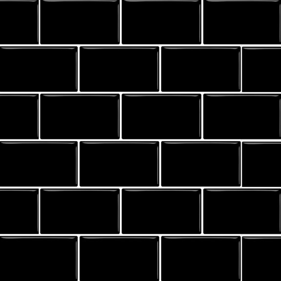 Dcor WOW 41004  Peel & Stick Backsplash, (8) 12x12-inch Sheet Covers 8 Sq Ft, Black Subway Back Splash Tile White Grout