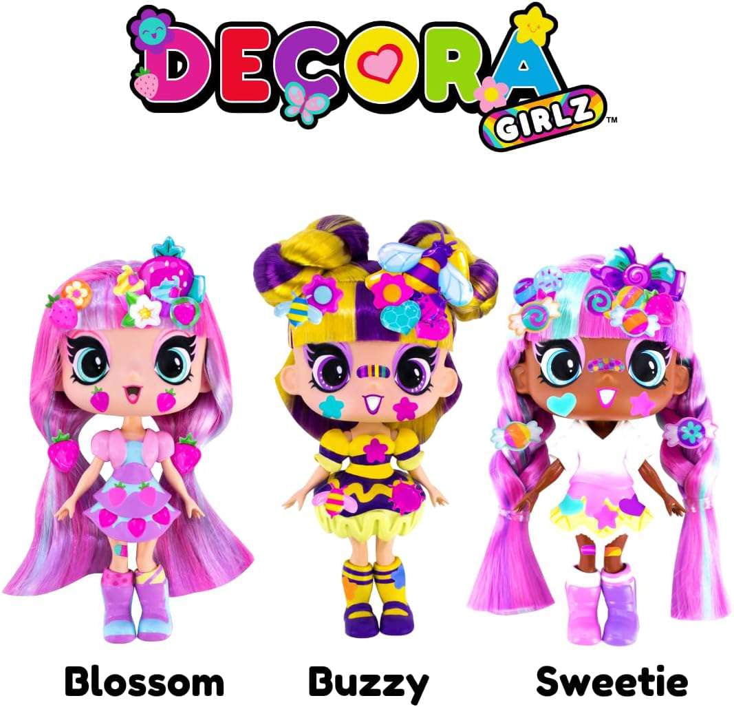 Decora Girlz Series 1  Blossom, Buzzy & Sweetie Mini Doll 3-Pack