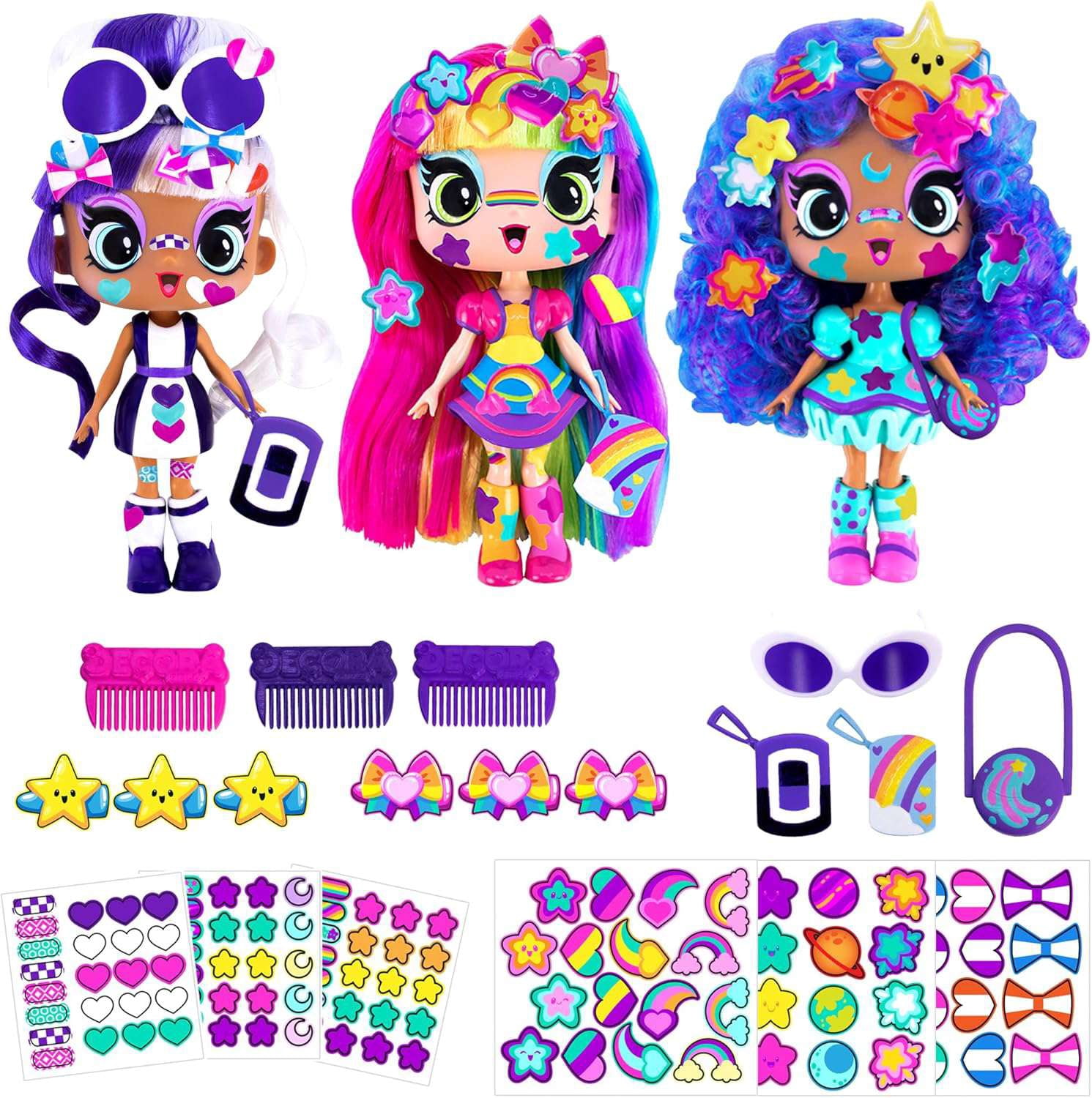 Decora Girlz Series 1 Decora, London & Celestia Mini Doll 3-Pack