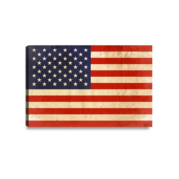DECORARTS - American Flag Wall Art. Giclee Canvas Prints for Home Wall Decor 24x16"