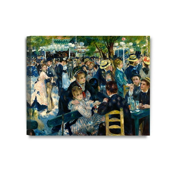 DECORARTS - Bal du moulin de la Galette, Pierre-Auguste Renoir Art Reproduction. Giclee Canvas Prints Wall Art for Home Decor 24x20"