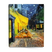 DECORARTS - Cafe Terrace At Night, Vincent Van Gogh Art Reproduction. Giclee Canvas Prints Wall Art for Home Decor 30x24"