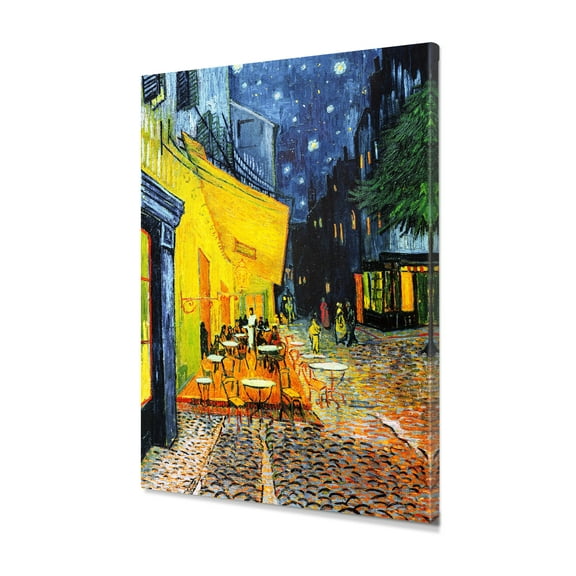 DECORARTS - Cafe Terrace At Night by Vincent van Gogh. Giclee Print on Canvas Wall Art for Home or Office, Ready to Hang